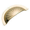 Tradco Drawer Pull Sheet Brass Fluted Polished Brass H40xL97mm
