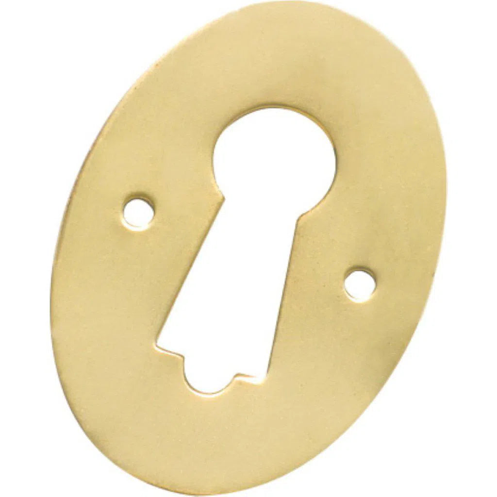 Tradco Escutcheon Pressed Unlacquered Polished Brass