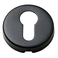 Tradco Escutcheon Sheet Brass Euro Matt Black