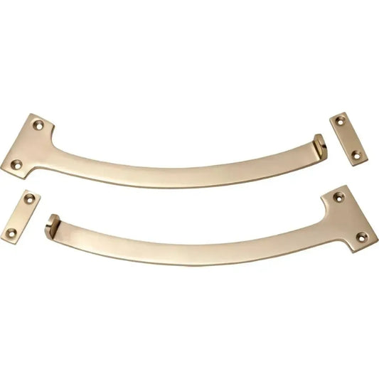 Tradco Fanlight Stop Pair Polished Brass