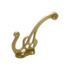 Tradco Hat & Coat Hook Nouveau Polished Brass H115xP80mm