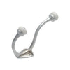 Tradco Hat & Coat Hook Porcelain Tip Chrome Plated H115xP75mm