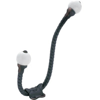 Tradco Hat & Coat Hook Porcelain Tip Rope Antique Copper H160xP120mm