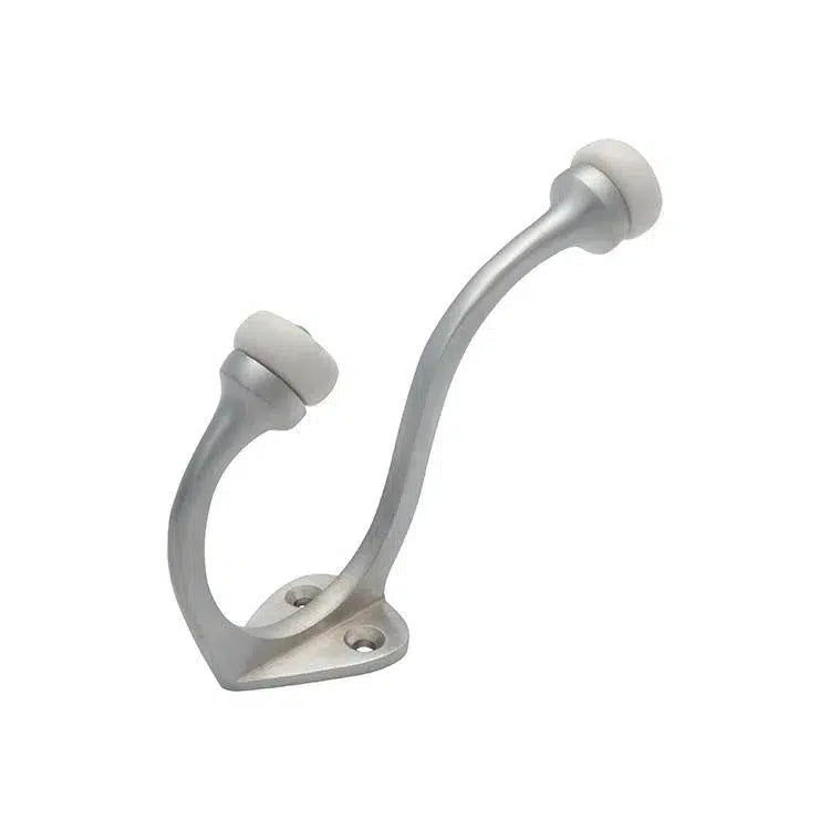 Tradco Hat & Coat Hook Porcelain Tip Satin Chrome H115xP75mm