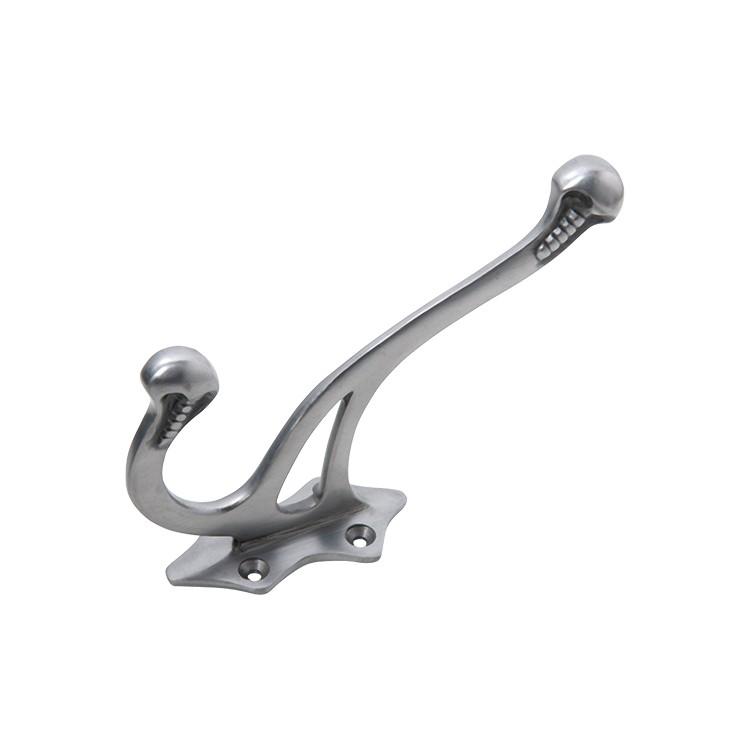 Tradco Hat & Coat Hook Victorian Iron Polished Metal H145xP100mm