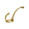 Tradco Hat & Coat Hook Victorian Large Polished Brass H125xP70mm