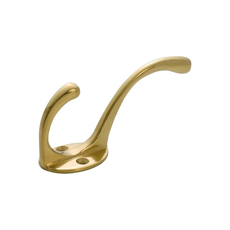 Tradco Hat & Coat Hook Victorian Polished Brass H110xP50mm