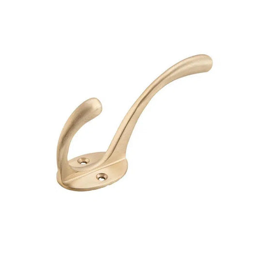 Tradco Hat & Coat Hook Victorian Satin Brass H110xP50mm