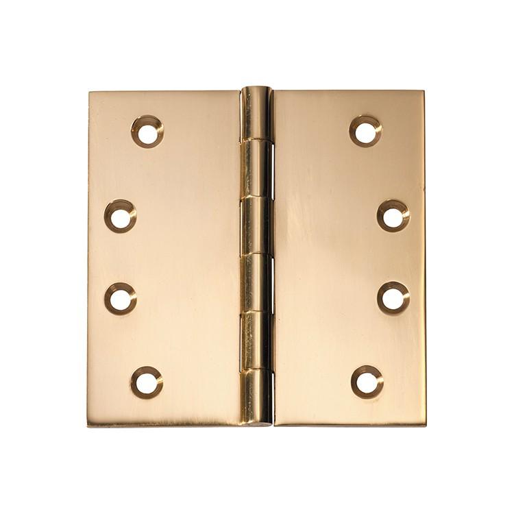 Tradco Hinge Fixed Pin Polished Brass W100mm