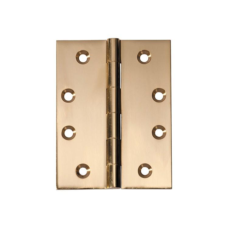 Tradco Hinge Fixed Pin Polished Brass W75mm