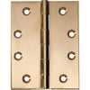 Tradco Hinge Fixed Pin Unlacquered Polished Brass W75mm