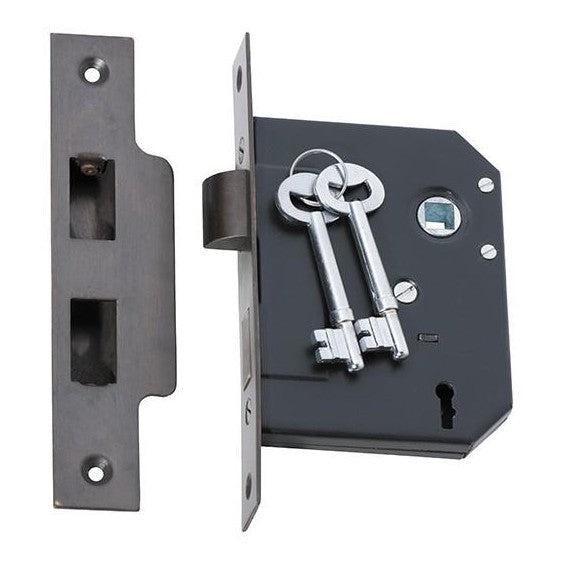 Tradco Mortice Lock 3 Lever Antique Brass CTC57mm Backset 57mm