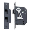 Tradco Mortice Lock 3 Lever Matt Black CTC57mm Backset 44mm