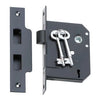 Tradco Mortice Lock 3 Lever Matt Black CTC57mm Backset 57mm