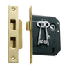 Tradco Mortice Lock 3 Lever Polished Brass CTC57mm Backset 57mm