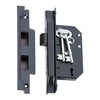 Tradco Mortice Lock 3 Lever Rebated Matt Black CTC57mm Backset 44mm