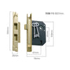 Tradco Mortice Lock 3 Lever Rebated Polished Brass CTC57mm Backset 57mm
