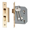 Tradco Mortice Lock 5 Lever Polished Brass CTC57mm Backset 57mm