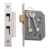 Tradco Mortice Lock 5 Lever Polished Nickel CTC57mm Backset 57mm