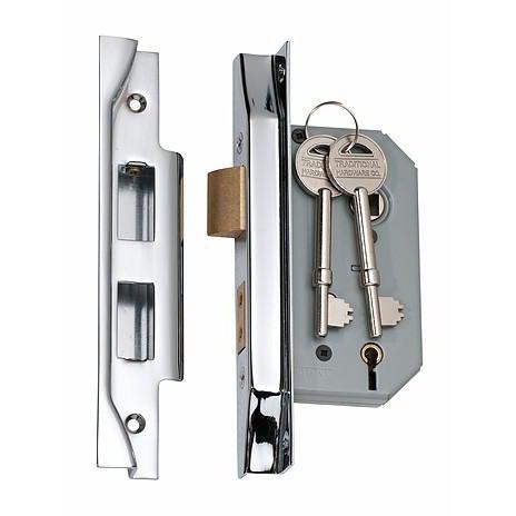 Tradco Mortice Lock 5 Lever Rebated Chrome Plated CTC57mm Backset 46mm