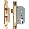 Tradco Mortice Lock Euro Rebated Polished Brass CTC47.5mm Backset 46mm