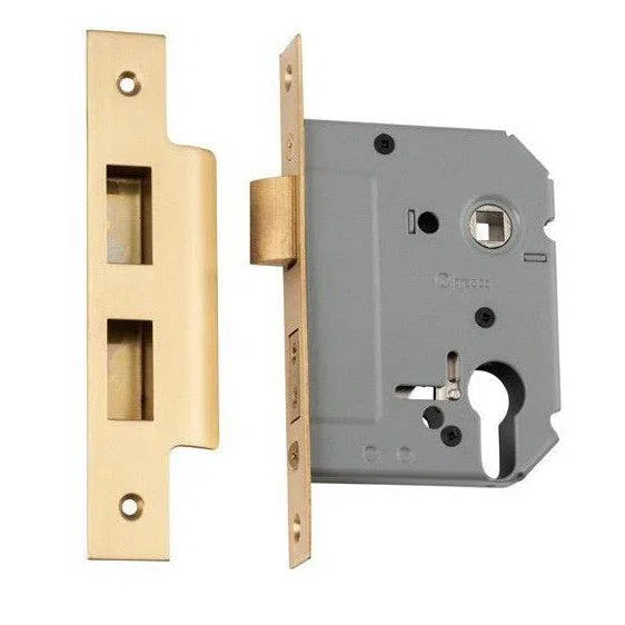 Tradco Mortice Lock Euro Satin Brass CTC47.5mm Backset 57mm