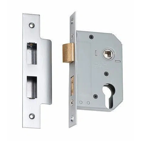 Tradco Mortice Lock Euro Satin Chrome CTC47.5mm Backset 46mm