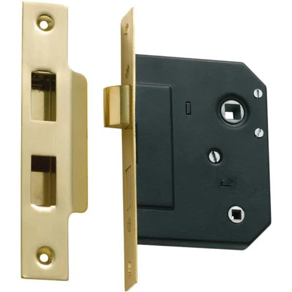 Tradco Mortice Lock Privacy Polished Brass CTC57mm Backset 57mm