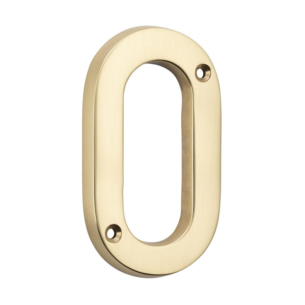 Tradco Numeral 0 Polished Brass H100mm