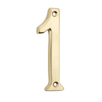 Tradco Numeral 1 Polished Brass H100mm