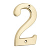 Tradco Numeral 2 Polished Brass H100mm