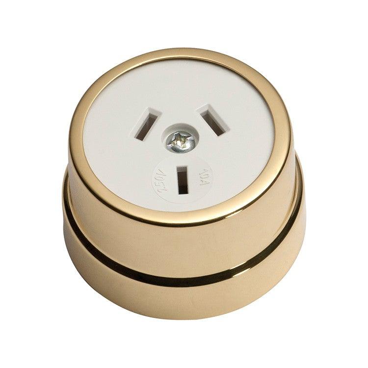 Tradco Power Point Traditional White Mechanism Polished Brass