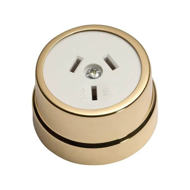 Tradco Power Point Traditional White Mechanism Polished Brass