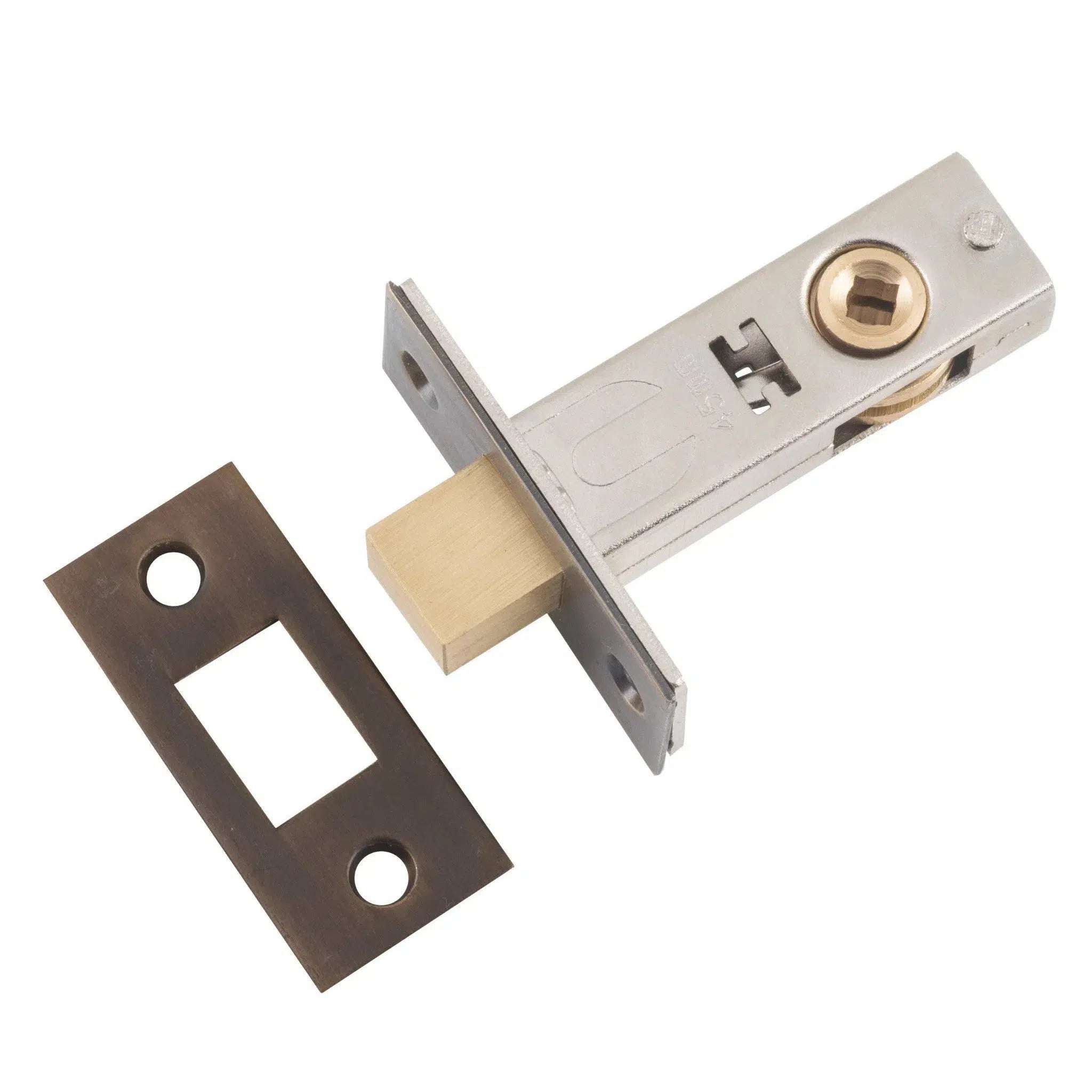 Tradco Privacy Bolt Antique Brass Backset 45mm