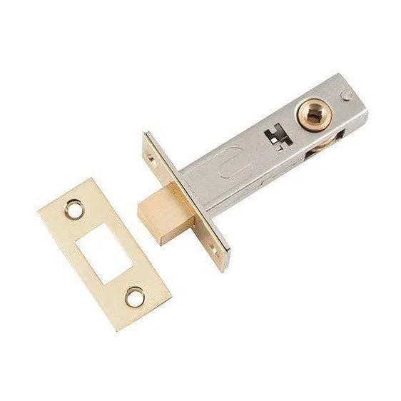 Tradco Privacy Bolt Polished Brass Backset 60mm