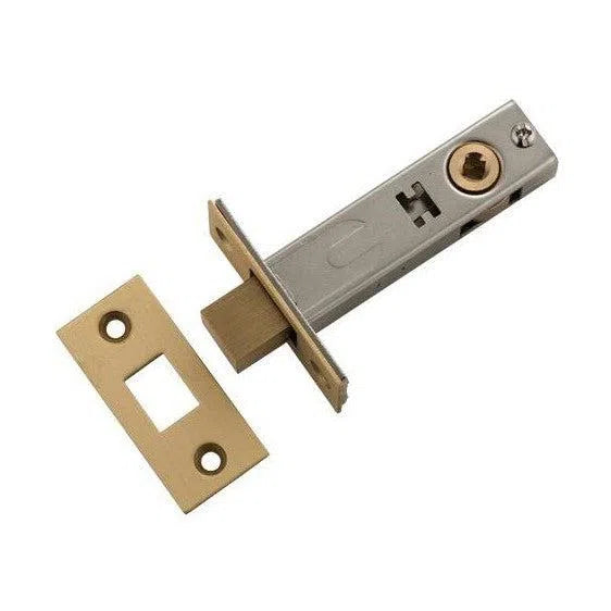 Tradco Privacy Bolt Satin Brass Backset 60mm