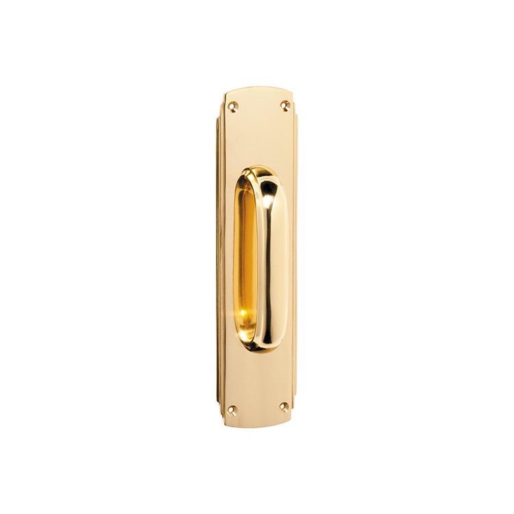 Tradco Pull Handle Art Deco Polished Brass H240xW60mm