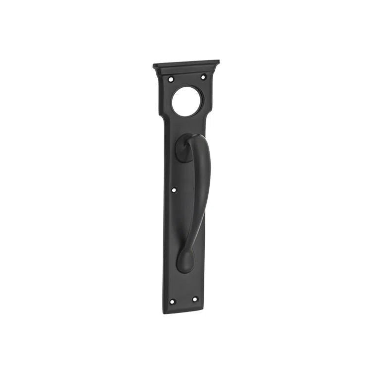 Tradco Pull Handle Cylinder Hole Matt Black H255xW70xP57mm