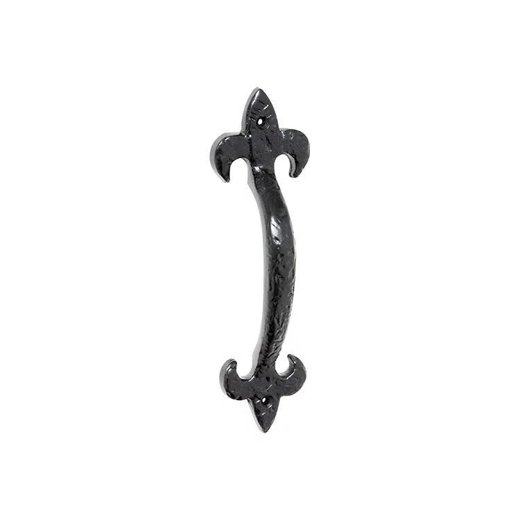 Tradco Pull Handle Iron Fleur-De-Lis Matt Black H180xP32mm