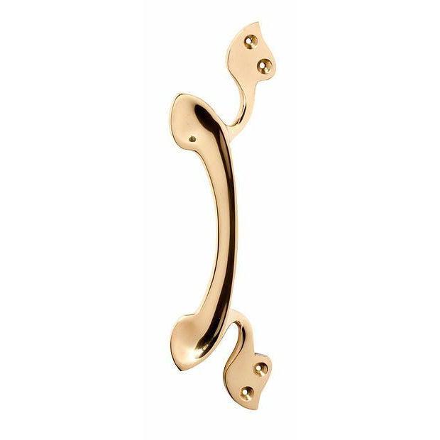 Tradco Pull Handle Nouveau Offset Polished Brass H225xW75xP35mm