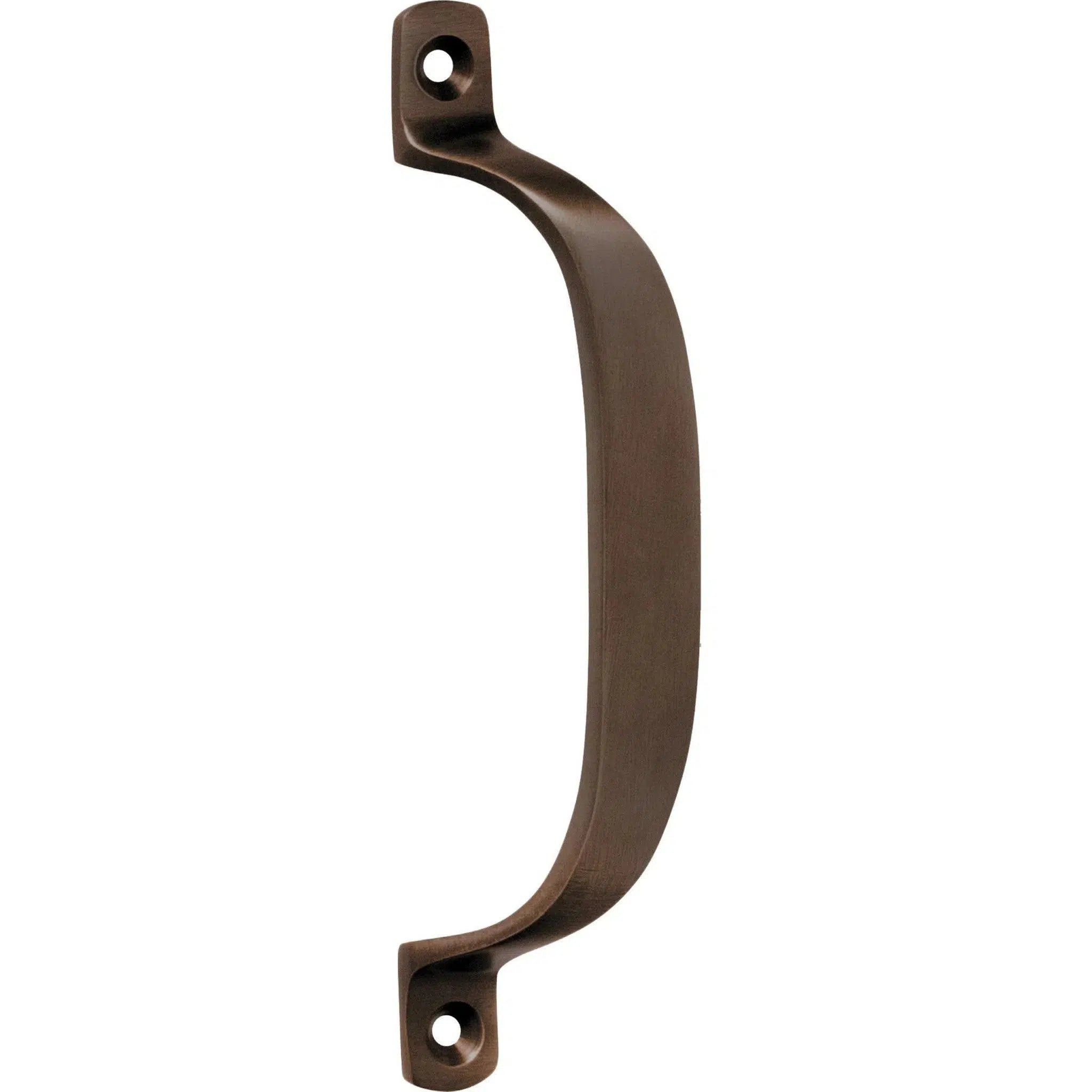 Tradco Pull Handle Offset Antique Brass H130xP23mm