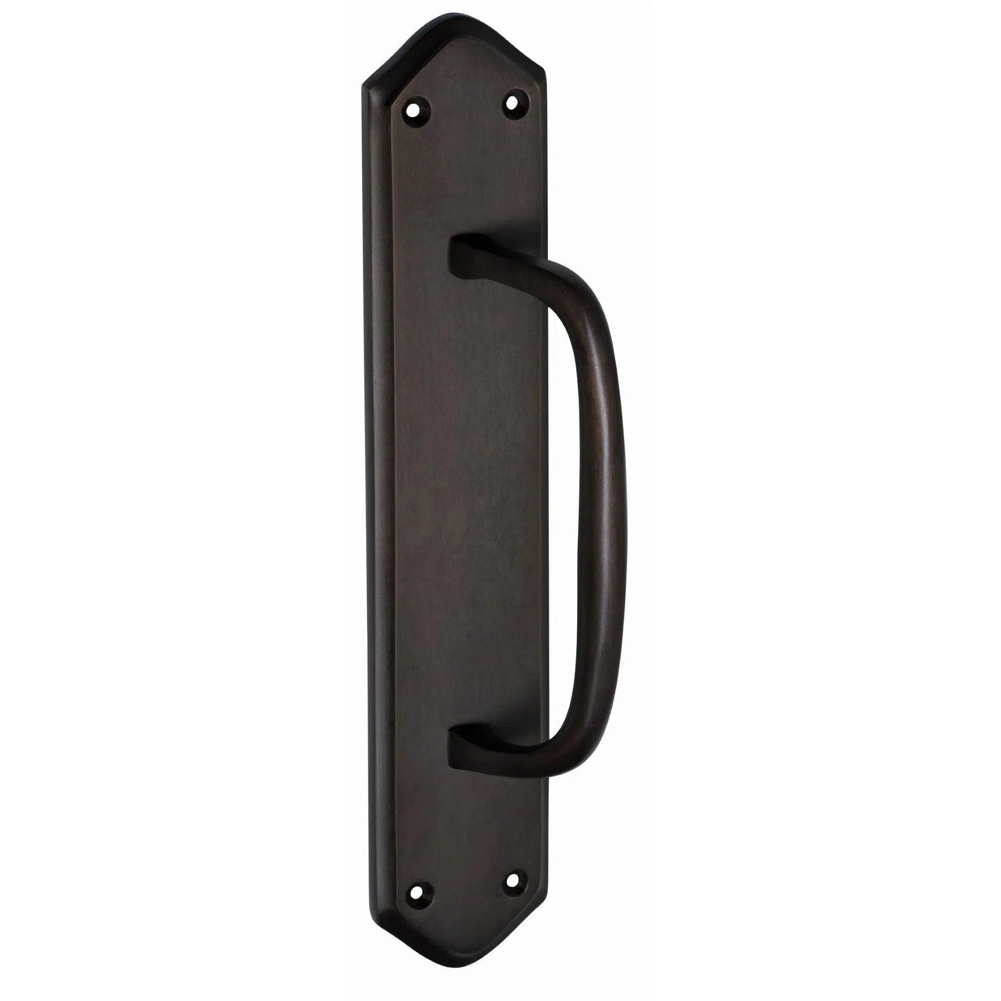 Tradco Pull Handle Offset Backplate Antique Brass H250xW50xP50mm