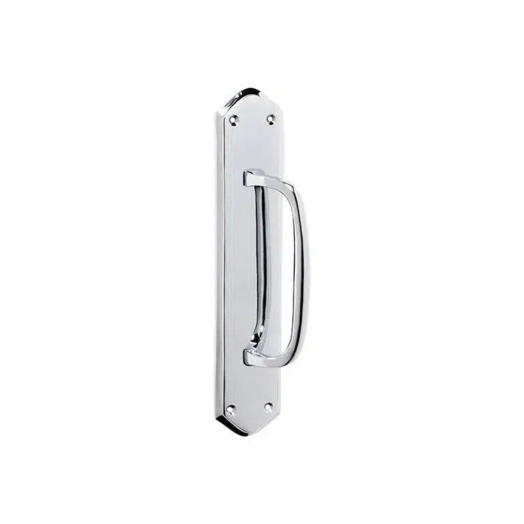 Tradco Pull Handle Offset Backplate Chrome Plated H250xW50xP50mm