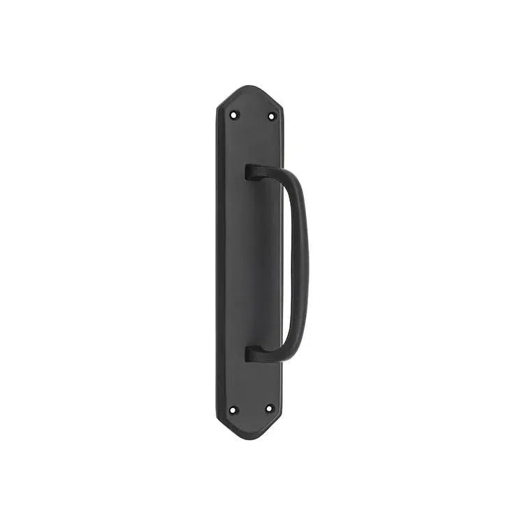 Tradco Pull Handle Offset Backplate Matt Black H250xW50xP50mm