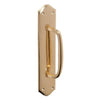 Tradco Pull Handle Offset Backplate Polished Brass H250xW50xP50mm