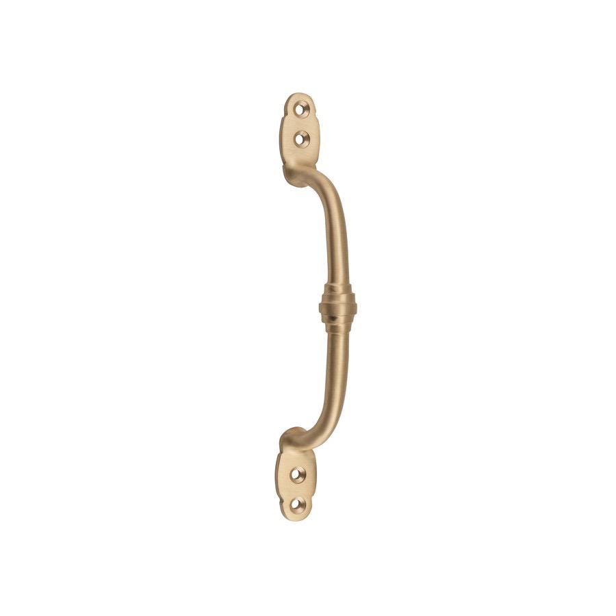 Tradco Pull Handle Offset Banded Satin Brass H180xP41mm
