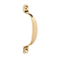 Tradco Pull Handle Offset Polished Brass H100xP20mm