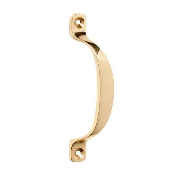 Tradco Pull Handle Offset Polished Brass H100xP20mm