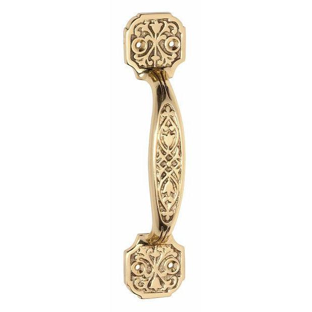 Tradco Pull Handle Ornate Polished Brass H170xW38xP32mm