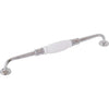 Tradco Pull Handle White Porcelain Chrome Plated CTC256mm